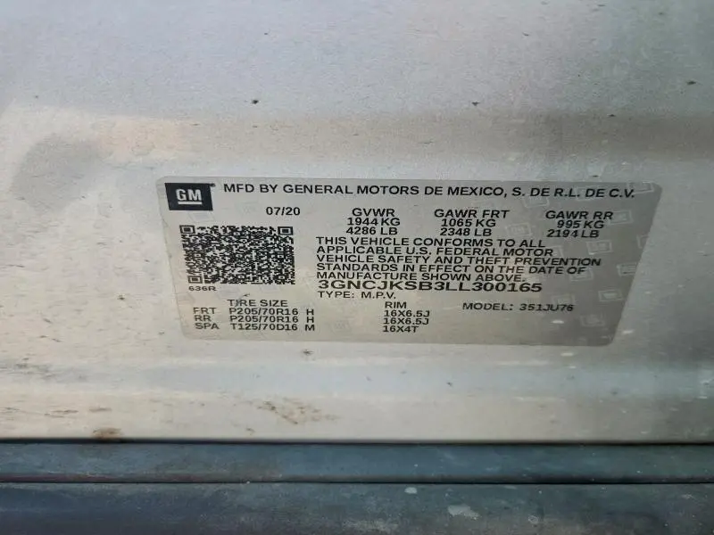 2020 CHEVROLET TRAX LS  