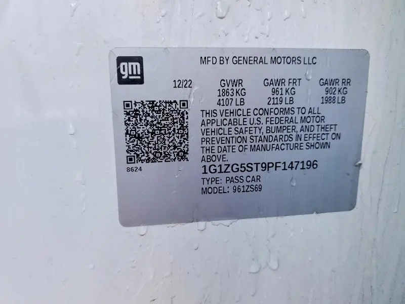 2023 CHEVROLET MALIBU RS  