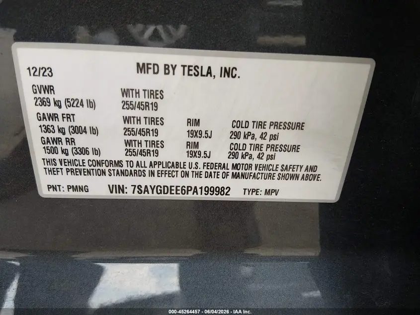 2023 TESLA MODEL Y AWD/LONG RANGE DUAL MOTOR ALL-WHEEL DRIVE