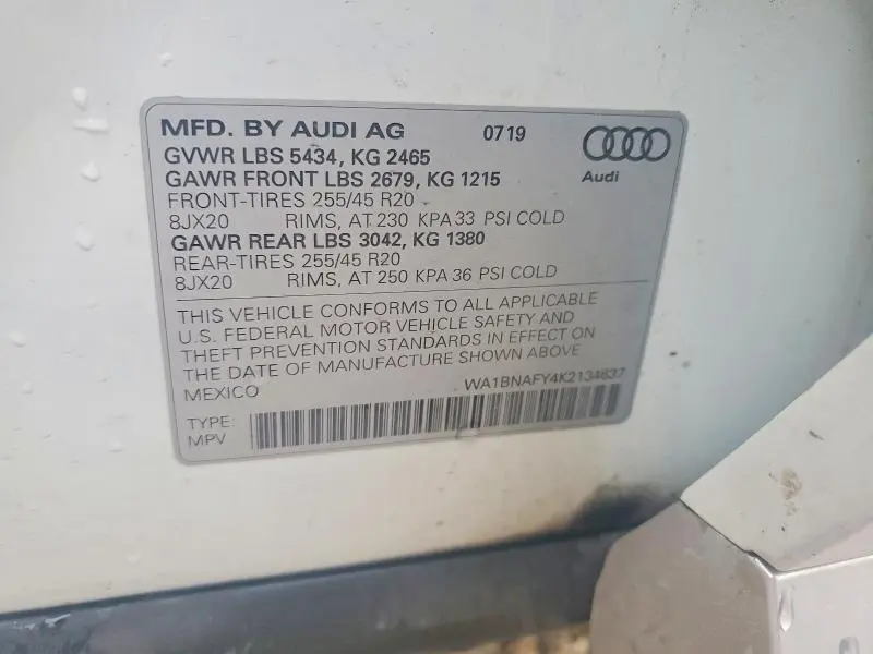 2019 AUDI Q5 PREMIUM PLUS  