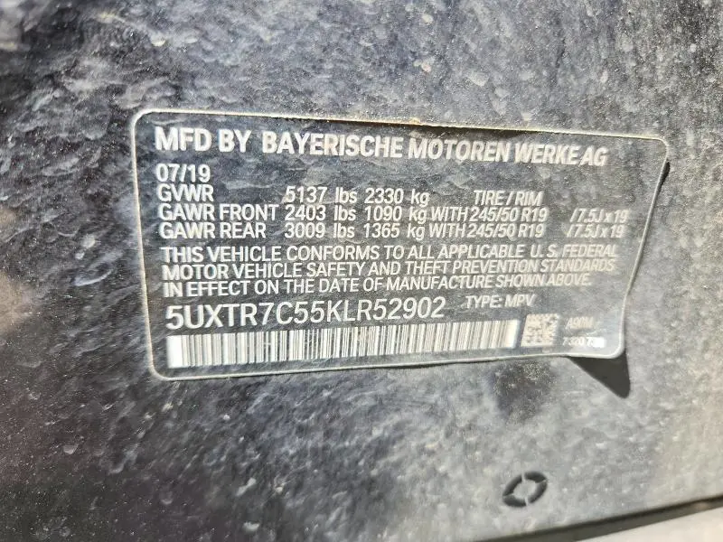 2019 BMW X3 SDRIVE30I  