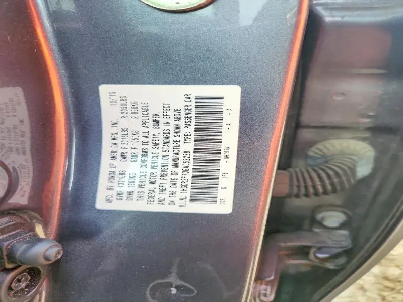 2016 HONDA ACCORD EX  