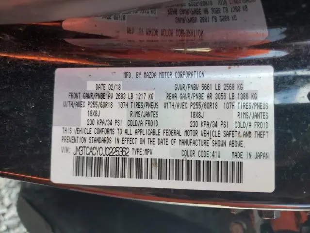 2018 MAZDA CX-9 TOURING  