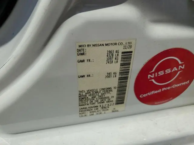 2021 NISSAN ALTIMA SV  