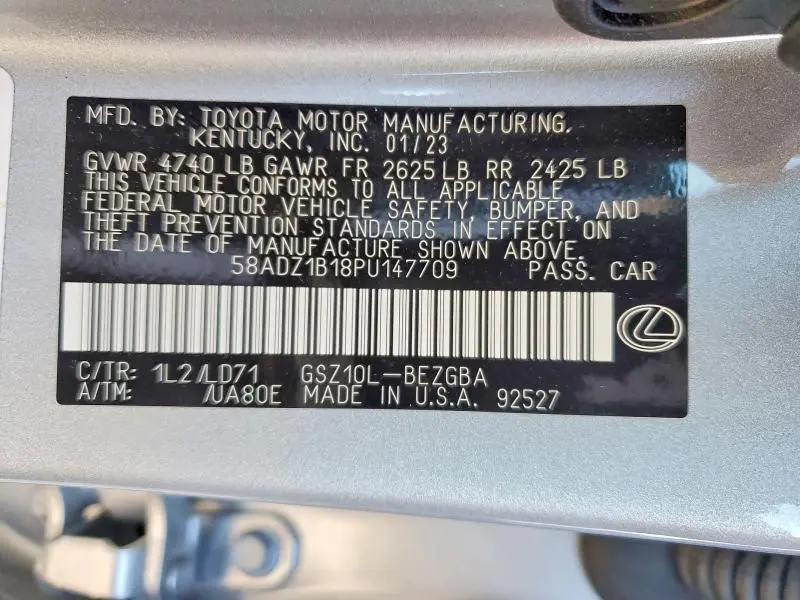 2023 LEXUS ES 350 BASE  