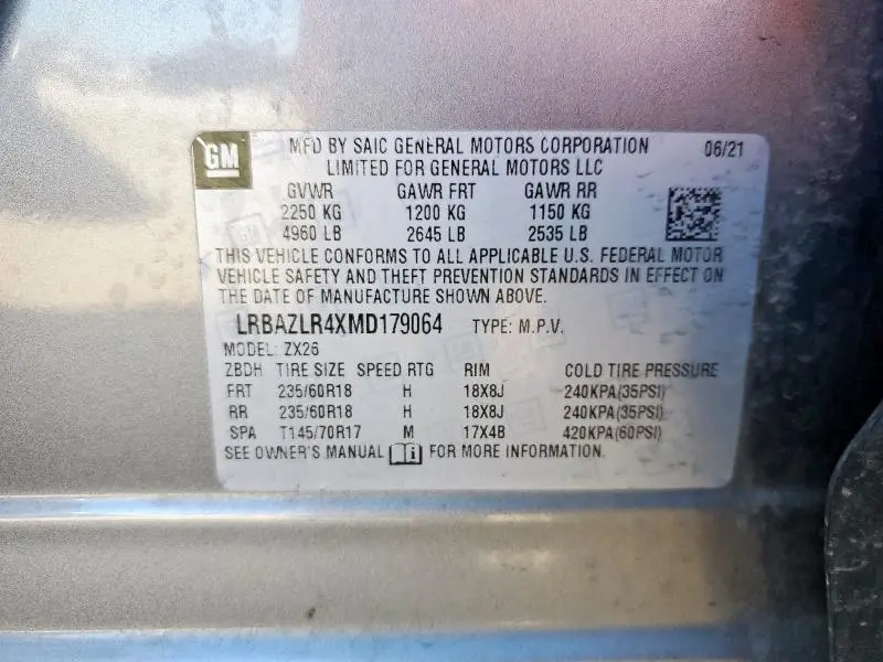 2021 BUICK ENVISION PREFERRED  