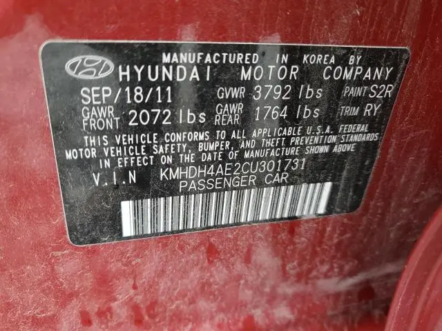 2012 HYUNDAI ELANTRA GLS  