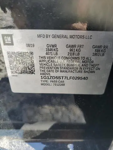 2020 CHEVROLET MALIBU LT  