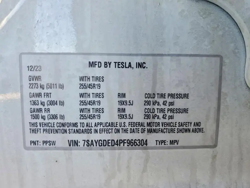 2023 TESLA MODEL Y   
