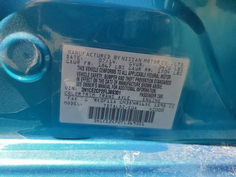 2015 NISSAN VERSA NOTE   