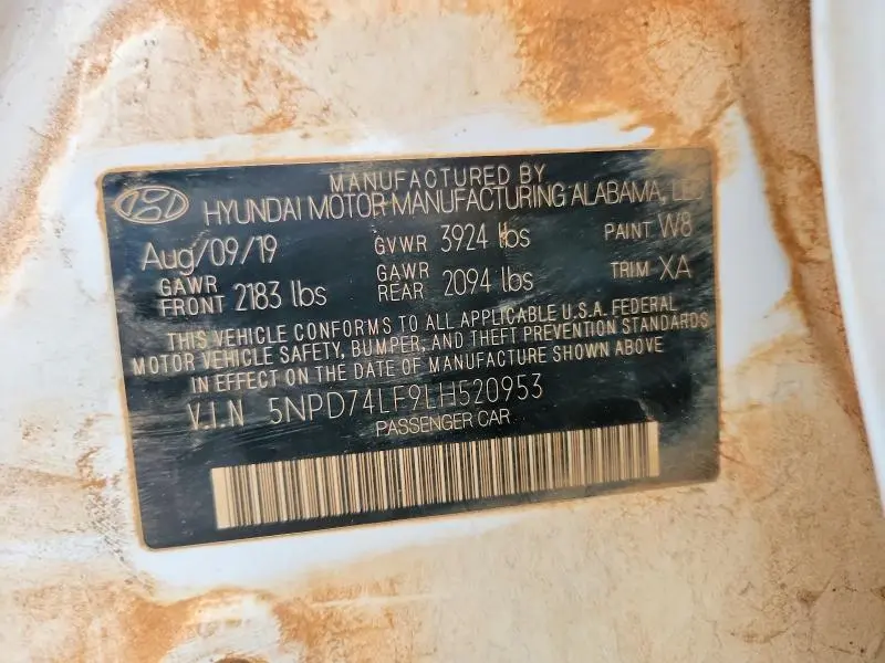 2020 HYUNDAI ELANTRA SE  