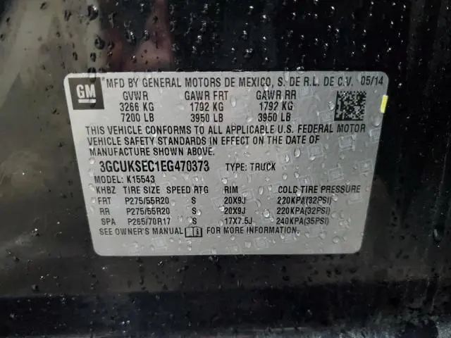 2014 CHEVROLET SILVERADO K1500 LTZ  