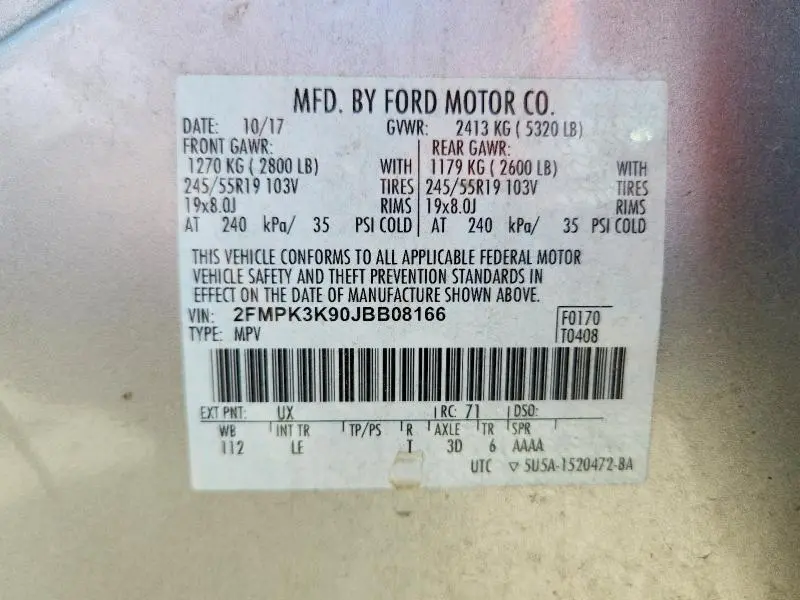 2018 FORD EDGE TITANIUM  