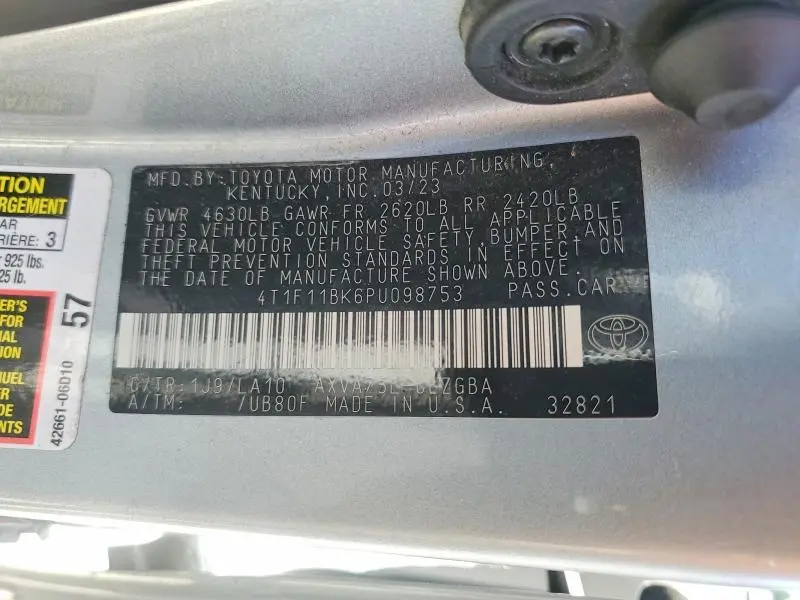 2023 TOYOTA CAMRY XLE  