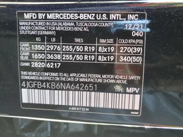 2022 MERCEDES-BENZ GLE 350 4MATIC  