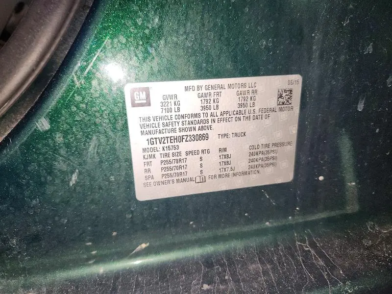 2015 GMC SIERRA K1500  