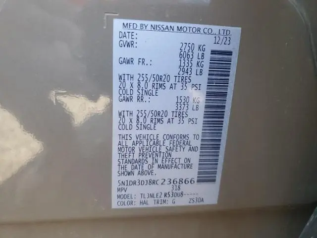 2024 NISSAN PATHFINDER PLATINUM  