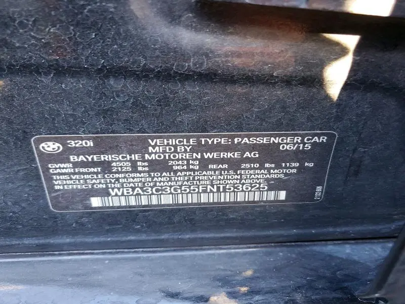 2015 BMW 320 I XDRIVE  