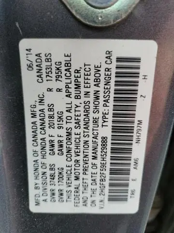 2014 HONDA CIVIC LX  