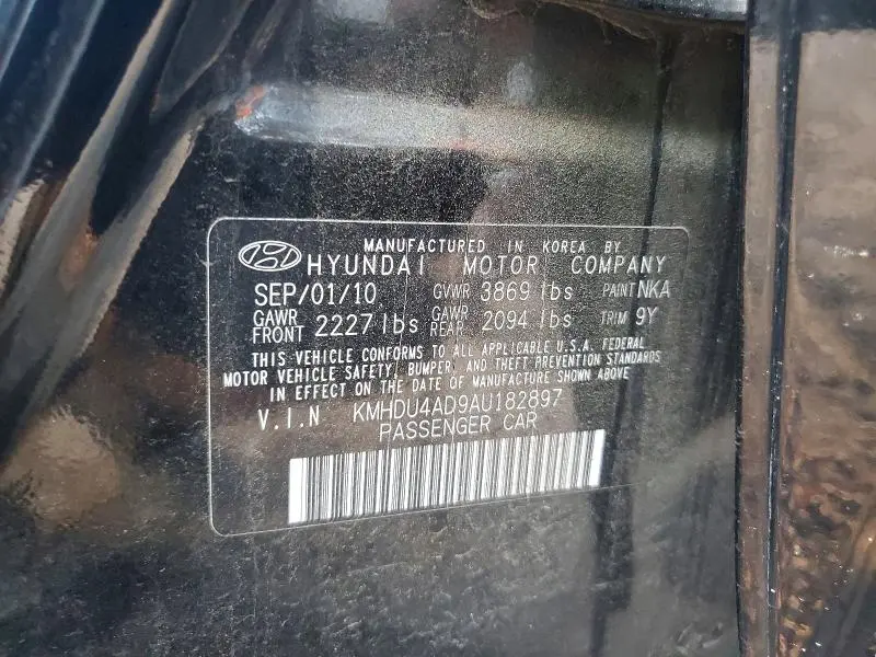 2010 HYUNDAI ELANTRA GLS  
