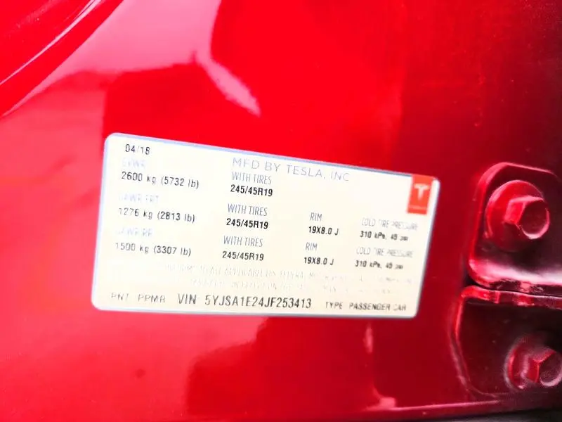 2018 TESLA MODEL S   