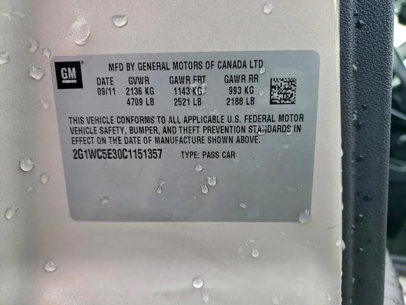 2012 CHEVROLET IMPALA LTZ  