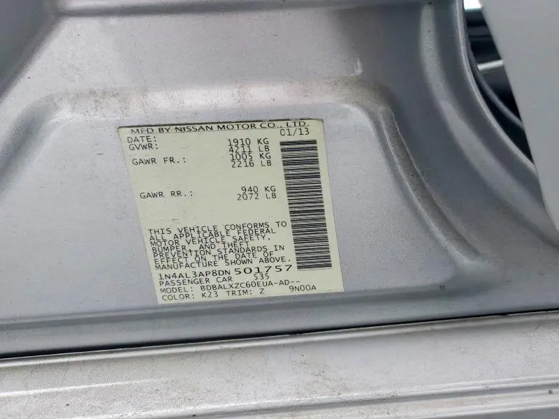 2013 NISSAN ALTIMA 2.5  