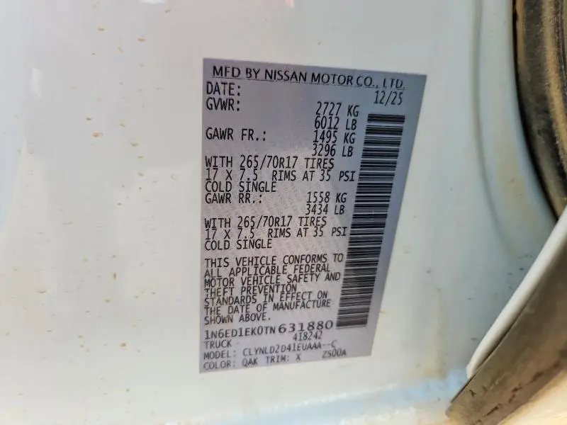 2026 NISSAN FRONTIER PRO-4X  