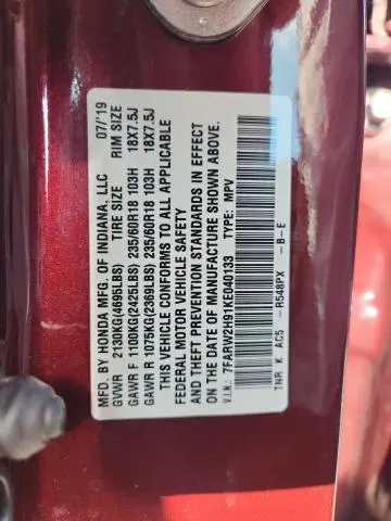 2019 HONDA CR-V TOURING  