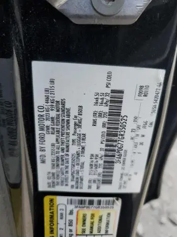 2016 FORD FUSION S  