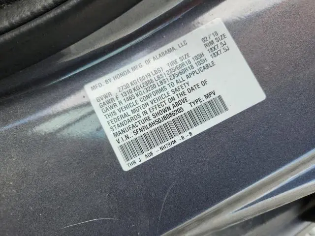 2018 HONDA ODYSSEY EX  