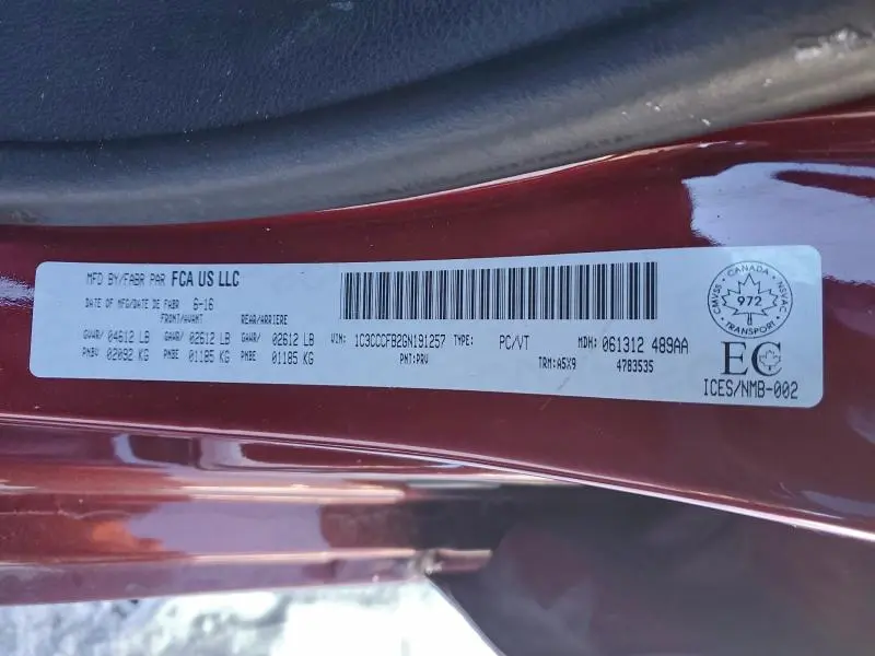 2016 CHRYSLER 200 LX  