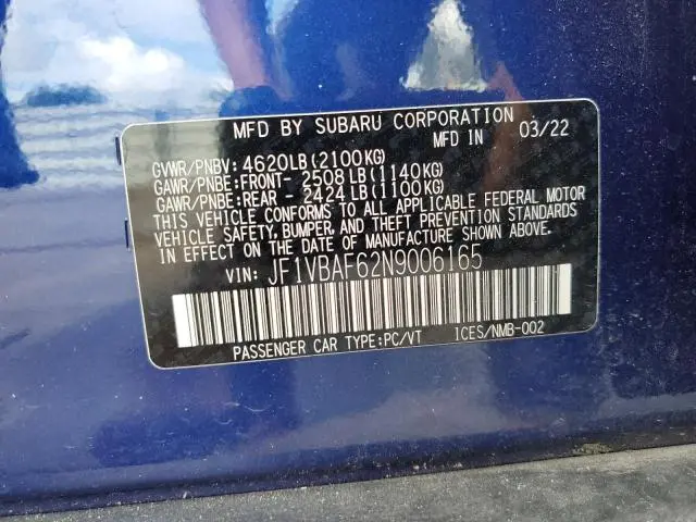 2022 SUBARU WRX PREMIUM  