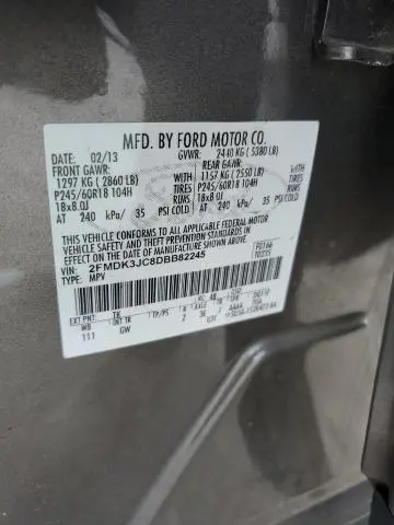 2013 FORD EDGE SEL  