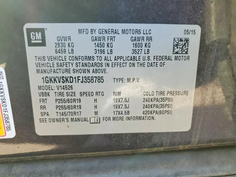 2015 GMC ACADIA SLT-2  