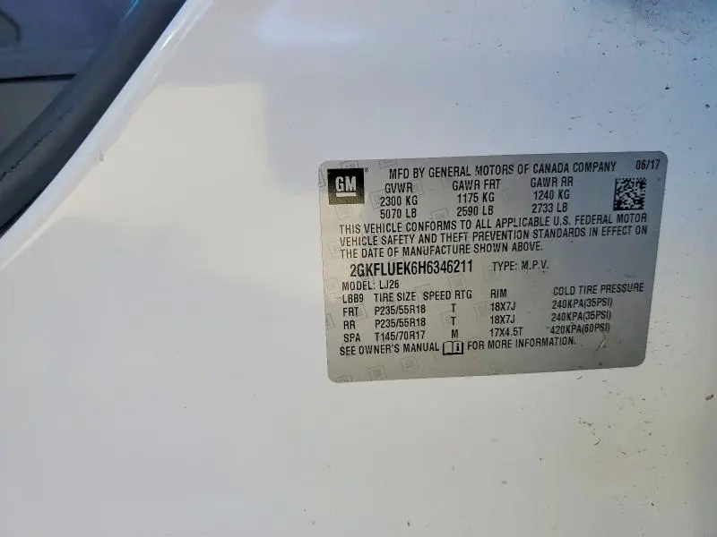 2017 GMC TERRAIN SLT  