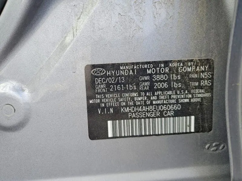 2014 HYUNDAI ELANTRA SPORT  