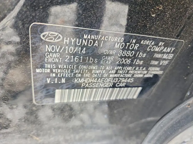 2015 HYUNDAI ELANTRA SE  