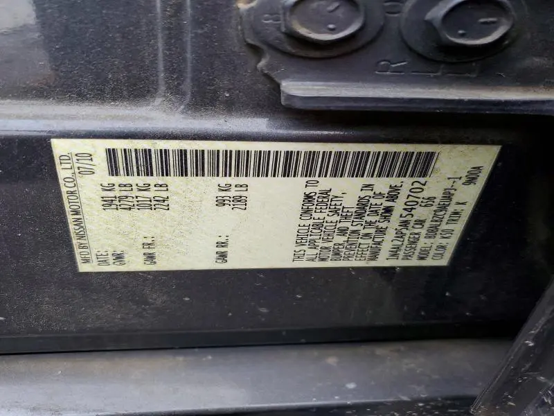 2010 NISSAN ALTIMA 2.5  