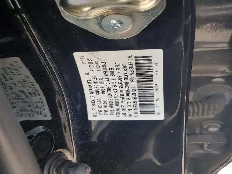 2016 HONDA ACCORD EXL  