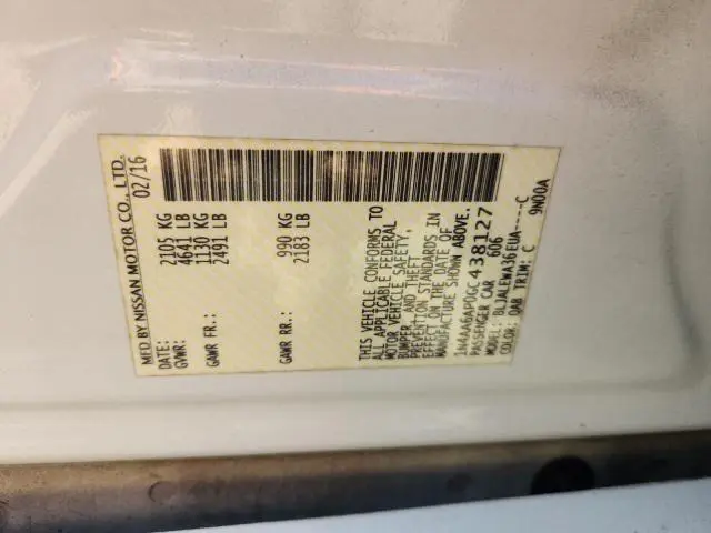 2016 NISSAN MAXIMA 3.5S  