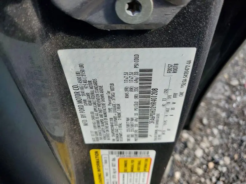 2017 FORD FUSION SE  