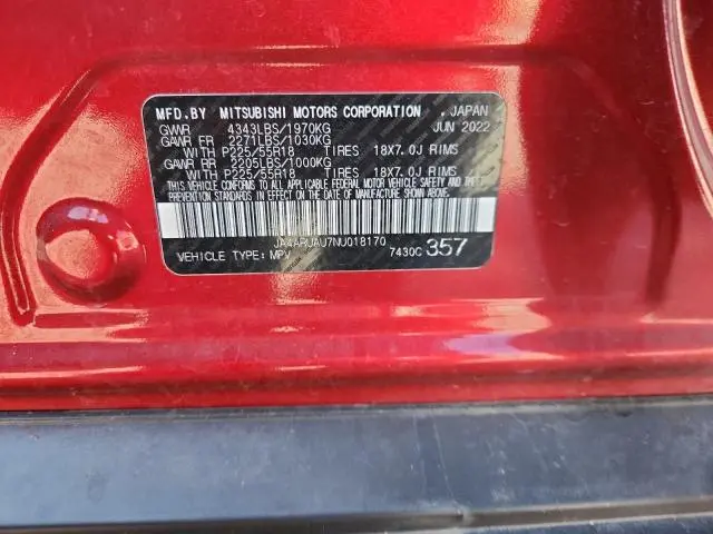 2022 MITSUBISHI OUTLANDER SPORT ES  