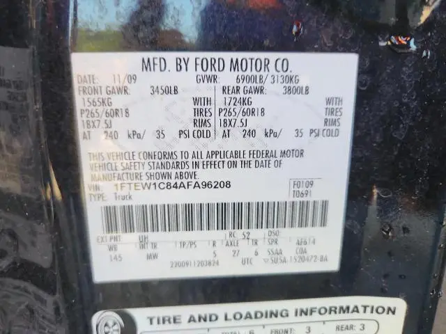 2010 FORD F150 SUPERCREW  