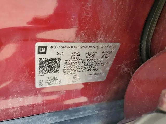 2018 CHEVROLET TRAX 1LT  