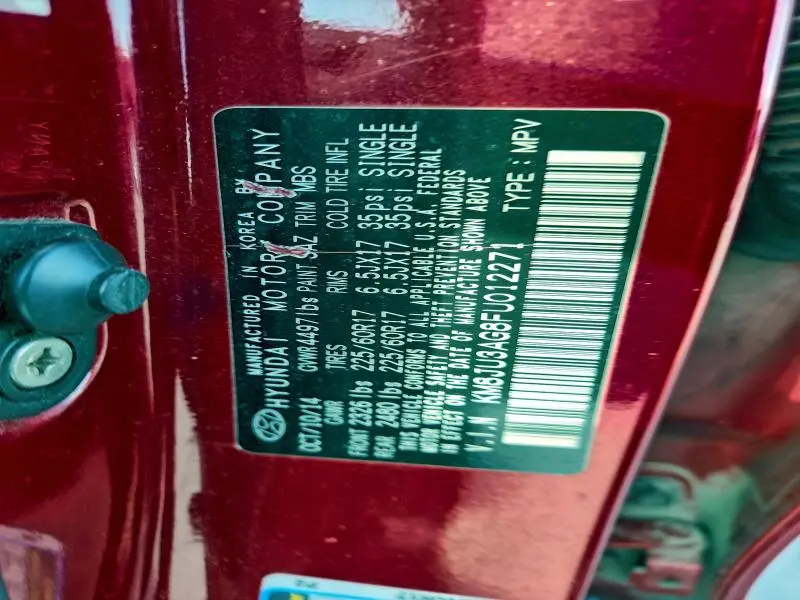 2015 HYUNDAI TUCSON LIMITED  