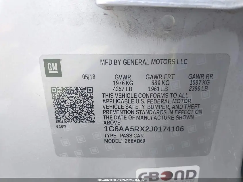 2018 CADILLAC ATS STANDARD