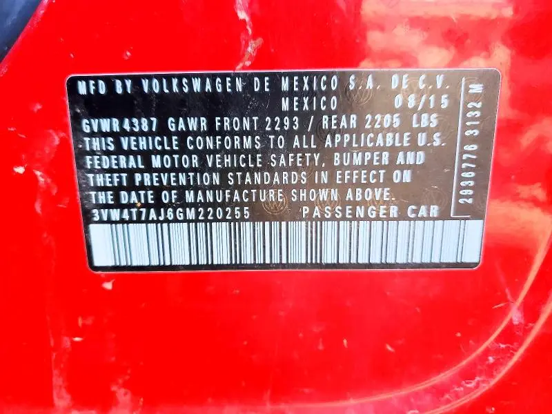 2016 VOLKSWAGEN JETTA GLI  