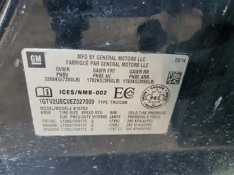 2014 GMC SIERRA K1500 SLE  