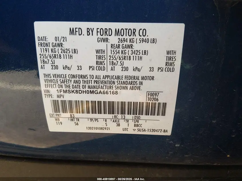 2021 FORD EXPLORER XLT